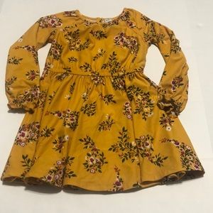 Mustard Floral Dress